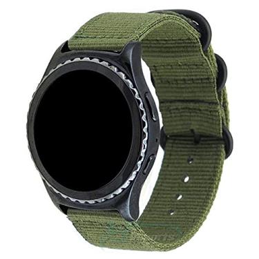 Imagem de Pulseira 20mm Militar Nylon compatível com Samsung Galaxy Watch Active 1 e 2 - Galaxy Watch 3 41mm - Galaxy Watch 42mm - Amazfit GTR 42mm - Amazfit GTS - Marca LTIMPORTS (Verde)