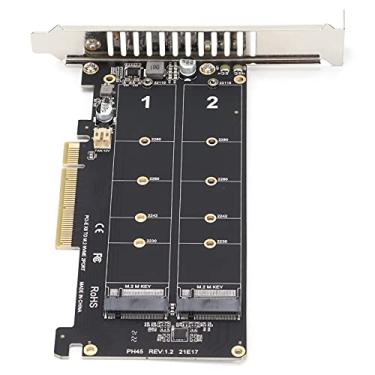 Imagem de Adaptador Dual M.2 PCIE, 2 X 32Gbps Velocidade de transmissão M.2 NVME SSD para PCIE 3.0 4.0 Cartão adaptador suporta disco rígido M Key (ph45)