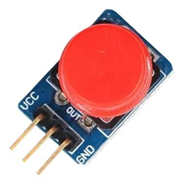 Imagem de Módulo Botão Push Button 12mm Com Capa 3 Pinos Para Arduino