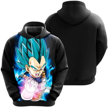 Imagem de Blusa De Moletom Dragon Ball Vegeta Super Saiyajin Blue Anime Desenho-Unissex