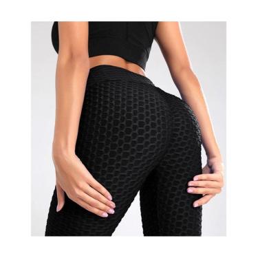 Imagem de Calça Legging Bolha 3D Disfarça Celulite Cintura Alta Fitness Ioga Sem Transparência Empina Bumbum