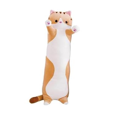 Imagem de Boneco de pelúcia em forma de gatinho fofo, ideal para dormir, decorar ou presentear. Macio, comprido (50cm) e super aconchegante! LuckBaby – carinho em cada detalhe!