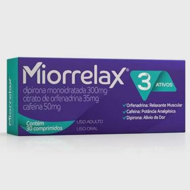 Imagem de Miorrelax 300mg + 50mg + 35mg, caixa com 30 comprimidos