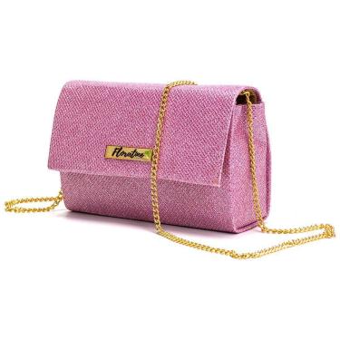 Imagem de Bolsinha Bolsa De Mão E Ombro De Brilho Com Corrente Balada Festa Casamento