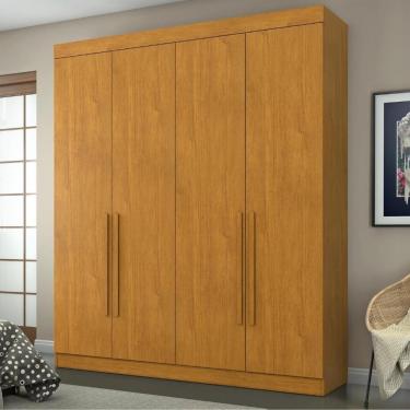 Imagem de Guarda Roupas Casal 4 Portas 3 Gavetas Roma Conquista Móveis - Cinamomo