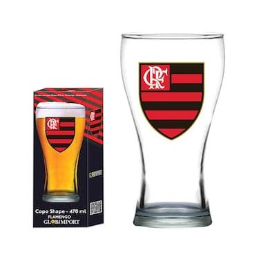 Imagem de Copo Shape para Cerveja Globimport Logo Flamengo - 470ml