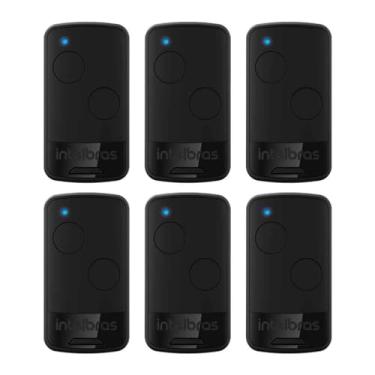 Imagem de Kit 6 Controles Remoto EP02 de 2 botões para Automatizador de Portão Black Intelbras