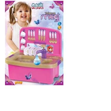 Imagem de Pia Princess Meg Brinquedo Infantil Sai Agua De Verdade - Magic Toys