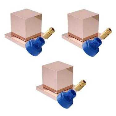 Imagem de 3x Acabamento P/Registro Quadrado 3/4 Metal Rose Docol