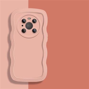 Imagem de Capa de telefone com ondas encaracoladas para Huawei P30 P40 Lite P50 Mate 30 40 50 Pro Nova 5T Y9 Capa de silicone macio com proteção de lente, rosa, para P40 Lite 4G