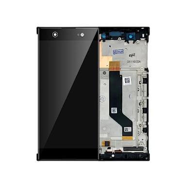 Imagem de SHOWGOOD para Sony Xperia XA1 Ultra G3221 G3212 G3223 G3226 C7 Montagem de digitalizador de tela LCD com moldura + ferramentas para Sony XA1 Ultra LCD (preto com moldura)