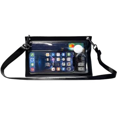 Imagem de DRLOKPAK Carteira de pescoço de viagem com bloqueio de RFID, porta-passaporte, bolsa antifurto, mini bolsa tiracolo para telefone, passaporte, cartão de crédito, dinheiro, chave, bilhete de identidade