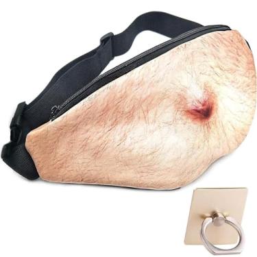 Imagem de Pochete para pai Presentes-3D Men Beer Belly Poche, White Elephant Gifts Troca Impermeável Pochete Unissex Engraçado Presentes para Dia dos Pais, Natal