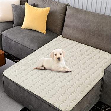 Imagem de Tcksstex Capa de cama de cachorro impermeável e antiderrapante e cobertor para animais de estimação, tapete de cama para sofá, protetor de colchão para incontinência de carro, capa de sofá para a