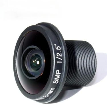 Imagem de Lente Dioche CCTV 1,8 mm 180° Grande Angular Fisheye, HD 5mp, Preta, Compatível com Suporte C