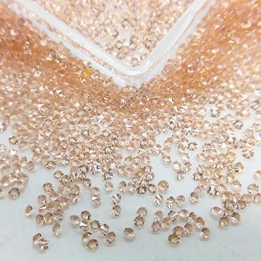 Imagem de HUETFAT 8800 peças de cristais de unhas de champanhe Pixie strass-1,2 mm micro pedras brilhantes para unhas - mini diamantes de unhas de areia pedra Swarovski brilho cristais de vidro de açúcar