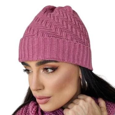 Imagem de Touca de frio lã feminina masculina tricot inverno-Unissex