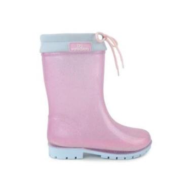 Imagem de Bota Infantil Feminina World Colors Galocha Rosa glitter 330-Feminino