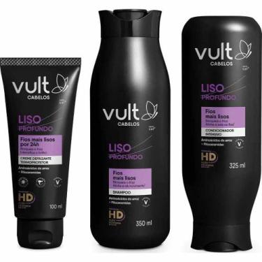 Imagem de Kit Vult Liso Profundo Shampoo Condicionador E Defrizante