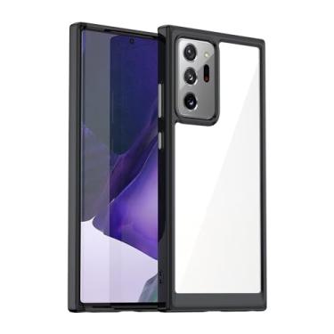 Imagem de Wanyuexes Capa para Samsung Galaxy Note 20 Ultra 5G, Transparente e Resistente a Amarelecimento, Slim Fit com Proteção Pesada e Resistente a Arranhões, Preto, Branco, Azul, Vermelho