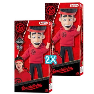 Imagem de Bonecos do Enaldinho - Kit com 2 Figuras de A��o Articuladas de 27 cm com Cartas de Jogo e Pulseiras Surpresa - Brinquedos Colecion�veis Oficiais do YouTuber