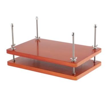 Imagem de YIJU Prensa de livro de madeira, prensa de encadernação, encadernação de livros diy, máquina de encadernação, ferramenta de encadernação manual de livros,