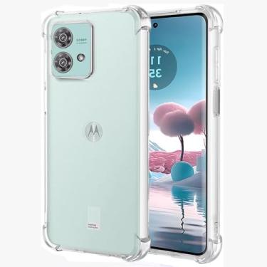 Imagem de Sidande Capa para Motorola Edge 40 Neo, Moto Edge 40 Neo XT2307-1 para meninas e mulheres, capa protetora de telefone fina de TPU flexível transparente transparente para Motorola Edge 40 Neo 5G