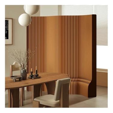 Imagem de Biombos e Divisórias Divisória De Tela Criativa Moderna, Painel De Papel Retrátil Dobrável, Divisória De Ambiente, Tela De Partição De Privacidade Portátil Móvel Para Decoração Interna E Externa(Brown