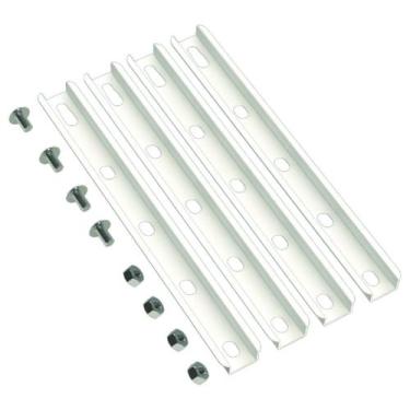 Imagem de Kit Jogo Haste Adaptador Suporte Tv Vesa 400X400 56 Branco - Multiform