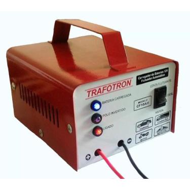 Imagem de Carregador Bateria 12v 10ah Flutuante Carro Moto Cf10 - Trafotron