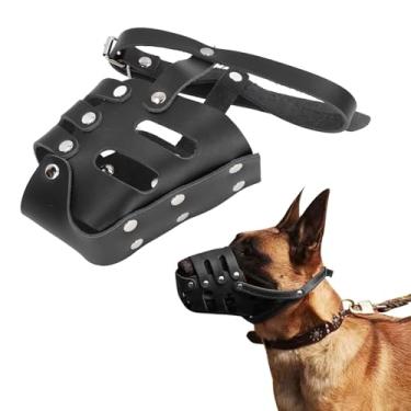 Imagem de Focinheira para cães, focinheira ajustável para cães de pequeno, médio e grande porte, focinheira respirável para animais de estimação para pastor alemão, husky, labrador,retriever