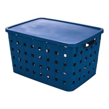 Imagem de Caixa Organizadora de Plástico com Tampa 29L Fita Plasútil