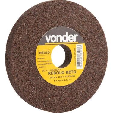 Imagem de Rebolo Reto 152,4x19,0x31,8 G60 Óxido De Alumínio Uso Geral - Vonder P