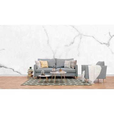 Imagem de Papel de Parede Painel 3D Mármore Calacata 4M Revestimento Auto Colant