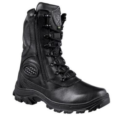 Imagem de Coturno Segurança EPI Couro Zíper Cano Alto Macia Trabalho - BM Brasil