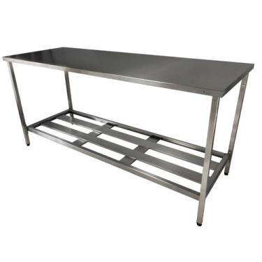 Imagem de Mesa Aço Inox Profissional 150x70x90 cm Nortinox