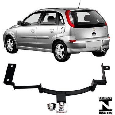 Imagem de Engate Reboque Rabicho Fixo Corsa Hatch 2002 a 2012 450Kg - BRACONI