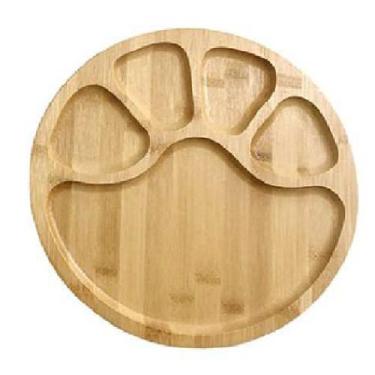 Imagem de Petisqueira em Bambu Redonda Prato 5 Divisórias - Inter