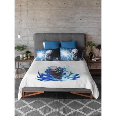 Imagem de Lençol Solteiro Kakashi Quarto Anime Naruto - Art Personalize