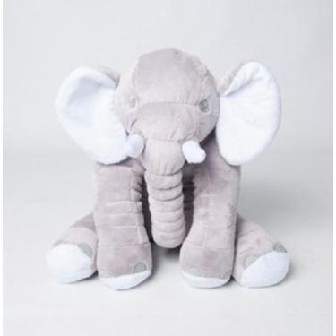 Imagem de Almofada Elefante Pelúcia 60cm Travesseiro Bebê Antialérgico - ThamyBa