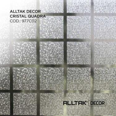 Imagem de ADESIVO PARA VIDRO BOX JANELA - DECOR CRISTAL QUADRA 1,00 x  0,61 - RE