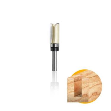 Imagem de Fresa Tupia Manual Haste 6mm Corte 25mm Com Rolamento - Strong, Reto