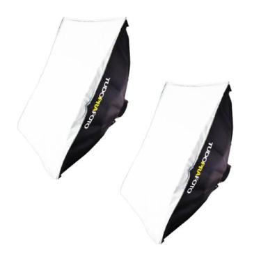 Imagem de KIT - Softbox Iluminação TUDOPRAFOTO 50x70 c/ Soquete 5 Lâmpadas - KIT