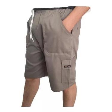Imagem de Bermuda Masculina Sarja Brim Algodão 4 Bolsos - juc men, Cinza, P