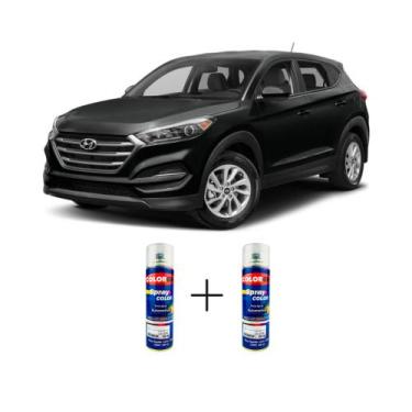 Imagem de SPRAY AUTOMOTIVO Black Noir Pearl - NKA Hyundai + SPRAY VERNIZ 300ML -
