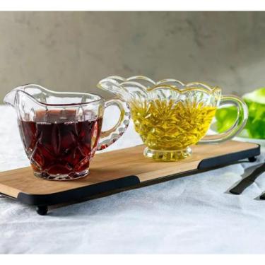 Imagem de Kit Leiteira de Vidro 175ml + Molheira 140ml Dublin e Luxus