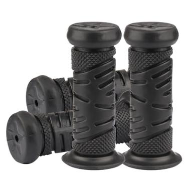 Imagem de Gladder 2 pares de punhos de guidão de bicicleta infantil de borracha universal para meninos e meninas bicicleta de equilíbrio de 12-20 polegadas (preto, 95 mm)