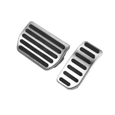 Imagem de ACROPIX 2 peças de capa de pedal de freio acelerador a gás para Volvo XC60 2010-2017 peças de carro tom prateado