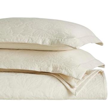 Imagem de Superior Conjunto de colcha de algodão de 3 peças, decoração de cama para casa, colcha decorativa, 2 fronhas, cobertor de peso médio, cobertor de matelasse, itens essenciais de cama, coleção de