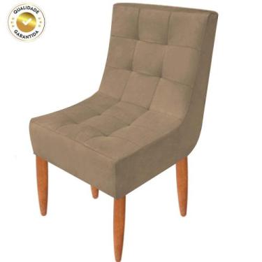 Imagem de Conjunto 2 Cadeiras Estofadas Sala De Jantar Camily Suede - Bl Decor ,